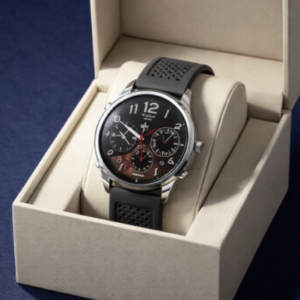 Montre Cerrone Élégance Sportive - Bracelet Silicone Gris Anthracite.