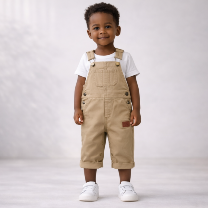 Salopette pour Garçon 12 Mois – Gris à Détails Brodés (occasion)