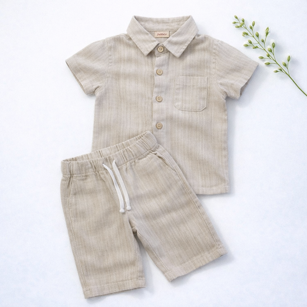 Ensemble Garçon 6 Mois – beige (Occasion)