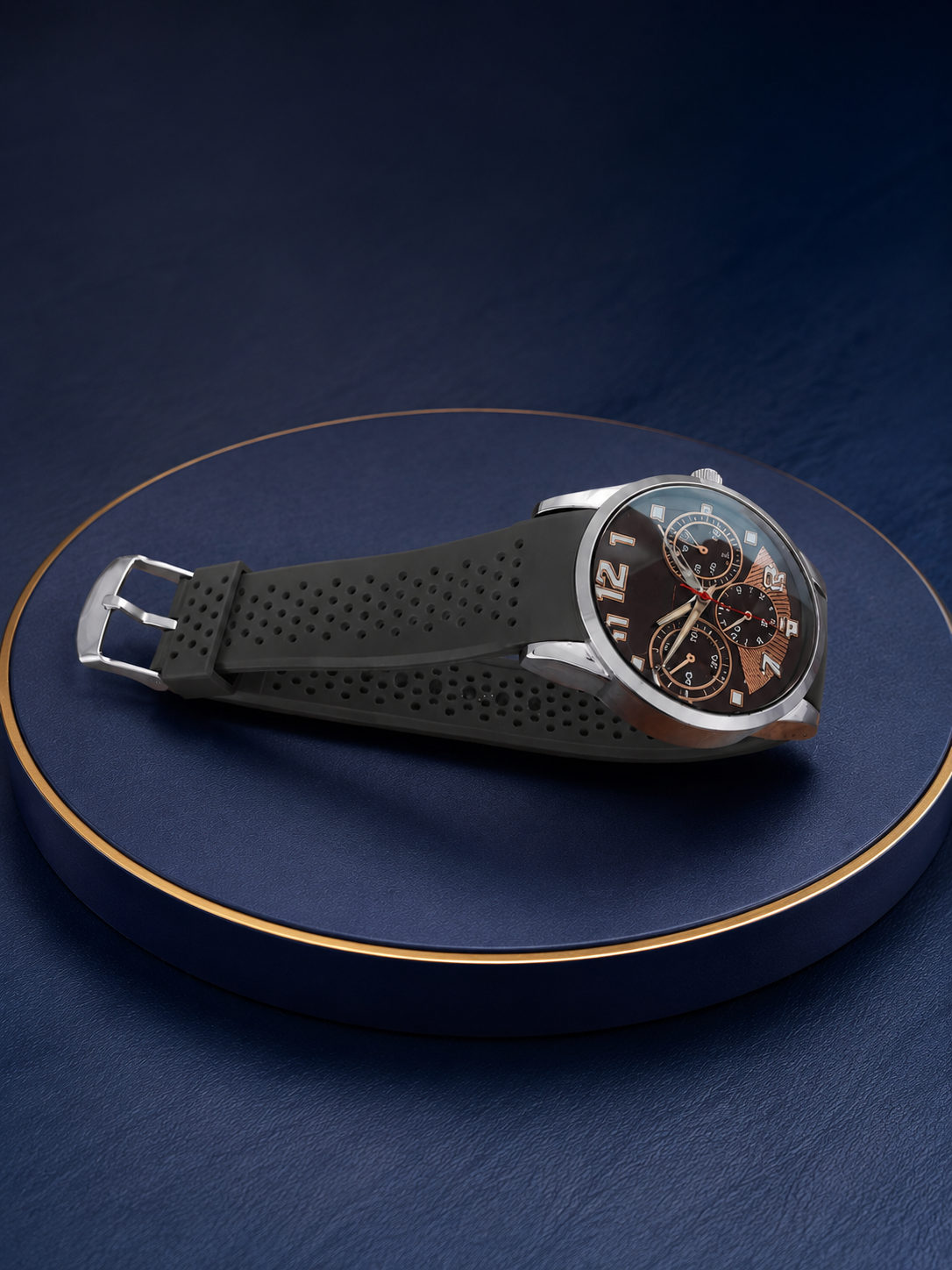 Montre Cerrone Sportive - Cadran Cuivré & Bracelet Maille Milanaise