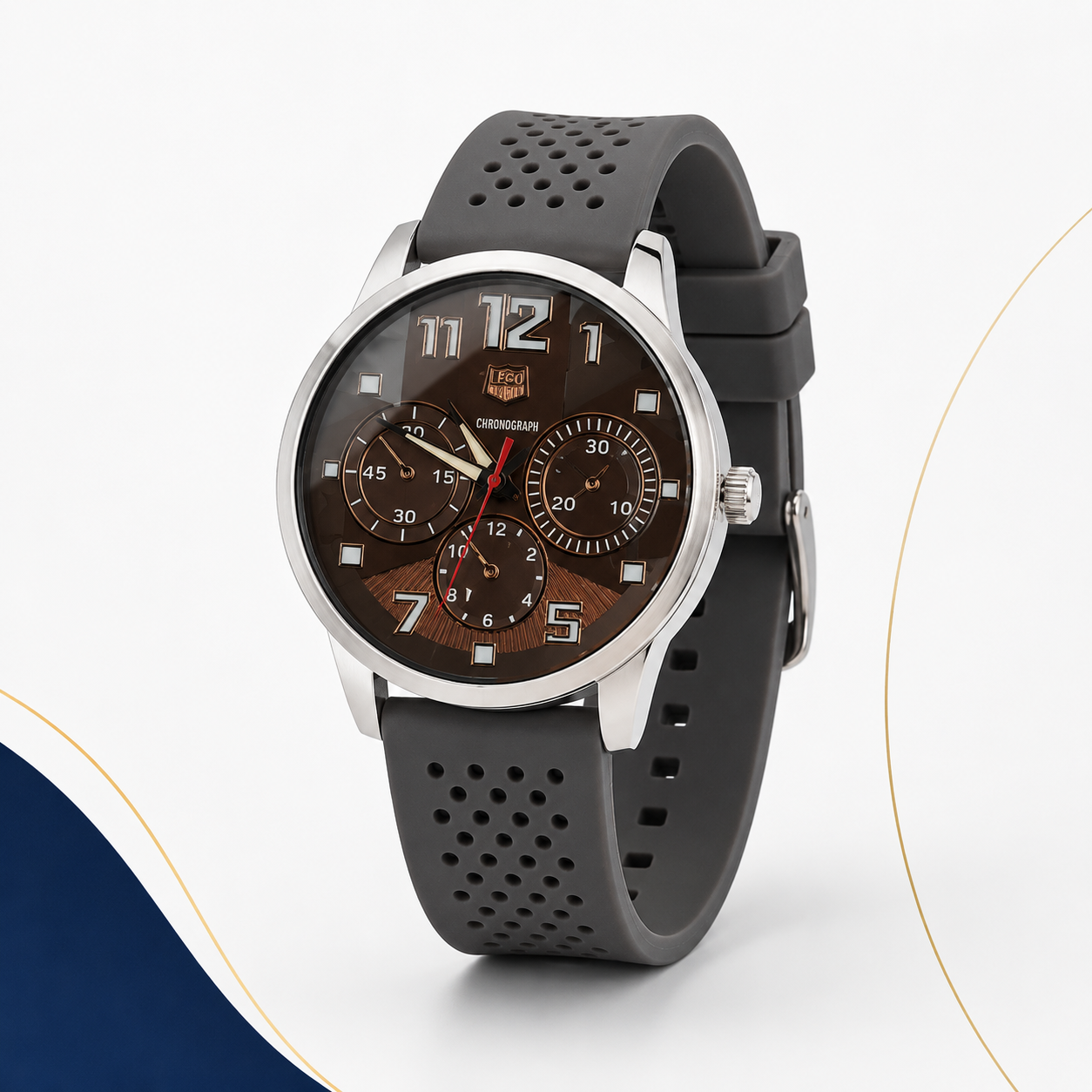 Montre Cerrone Sportive - Cadran Cuivré & Bracelet Maille Milanaise